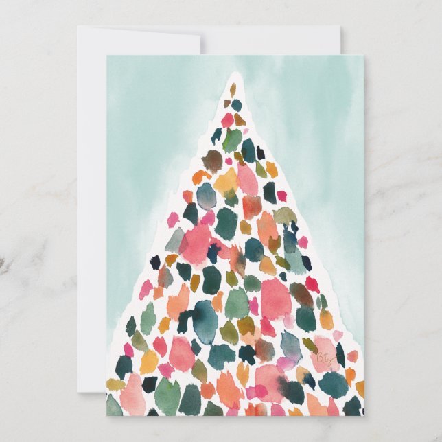 FESTIVIDAD DE LA Colorida tarjeta navideña (Anverso)