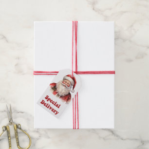 Festividad de la etiqueta de entrega de Santa Clau