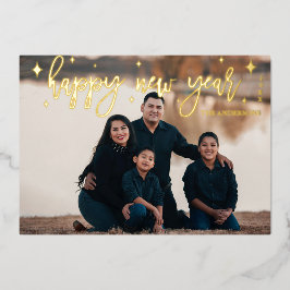 Festividad de la foto de Año Nuevo con guión moder