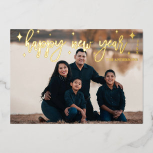 Festividad de la foto de Año Nuevo con guión moder