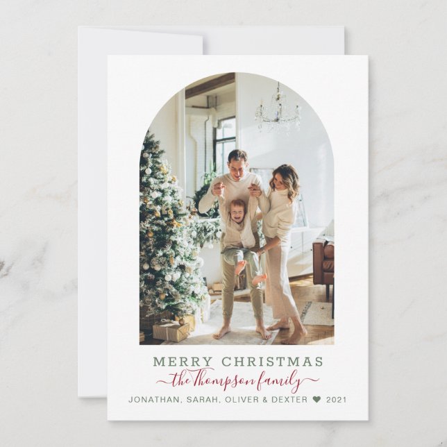 Festividad de la foto del Arco de Navidad Verde Mo (Anverso)