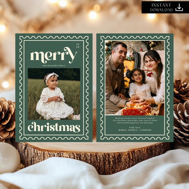 Festividad de la foto del sello de Navidad retro M (Subido por el creador)