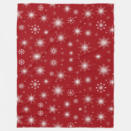 Festividad de la manta de copo de nieve en rojo vi