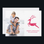 Festividad de la navidad de los renos<br><div class="desc">Tarjeta de saludo fotográfico de un navidad con un reno.</div>
