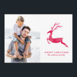 Festividad de la navidad de los renos<br><div class="desc">Tarjeta de saludo fotográfico de un navidad con un reno.</div>