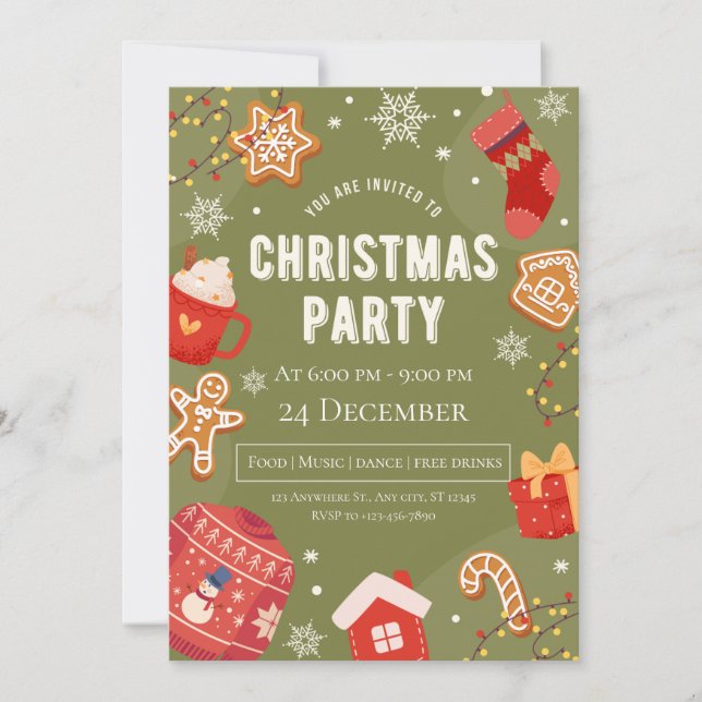 Festividad de la tarjeta de Fiesta de Navidades de (Anverso)