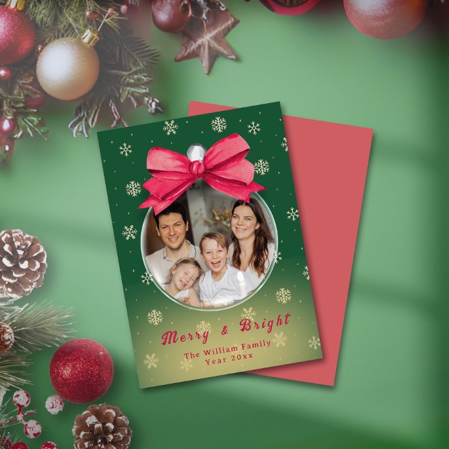 Festividad de la tarjeta de vacaciones de los Navi (Festive Photo Ornament Christmas Holiday Card)