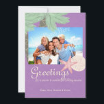 Festividad de la tarjeta plana de vacaciones Festi<br><div class="desc">Envíe el amor desde la playa de este Navidad o ponga un poco de sol en sus saludos de vacaciones de invierno con esta colorida y divertida tarjeta de foto temática de la playa. Personaliza con tu propia foto y nombres.</div>