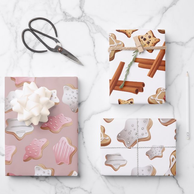 Festividad de latte con papel envuelto de galletas (Anverso)