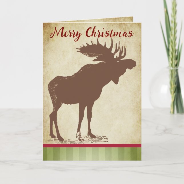 Festividad de Navidad Rusa Moose Merry (Anverso)