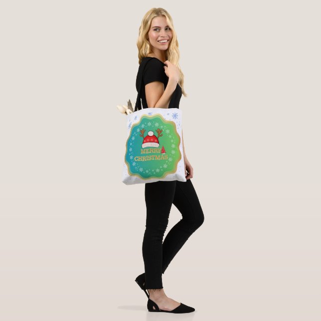 Festividad de Navidades merry y brillantes Bolsa d (Puesto)