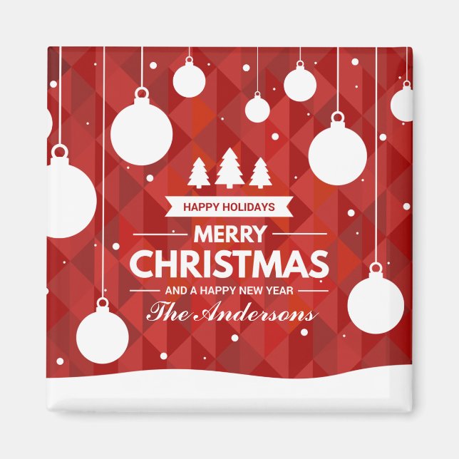 Festividad de Navidades personalizados | Imán (Frente)