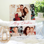 Festividad de oro Confetti Feliz Navidad 3 Foto<br><div class="desc">Envíe sus deseos a sus Navidades con estas tarjetas de fotos de vacaciones que incluyen Confeti de oro y un guión navideño escrito a mano para resaltar su mensaje de bienvenida. (1) Para una mayor personalización, haga clic en el enlace "personalizar adicional" y utilice nuestra herramienta de diseño para modificar...</div>