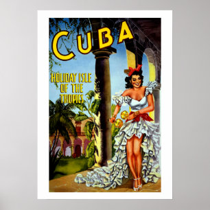Festividad de póster cubano de viajes