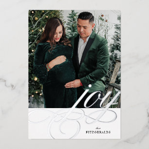 Festividad de Relieve metalizado plateado Flourish