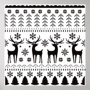Festividad de renos para Navidades de arte folclór