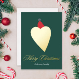 Festividad del corazón dorado con Navidades Gorra