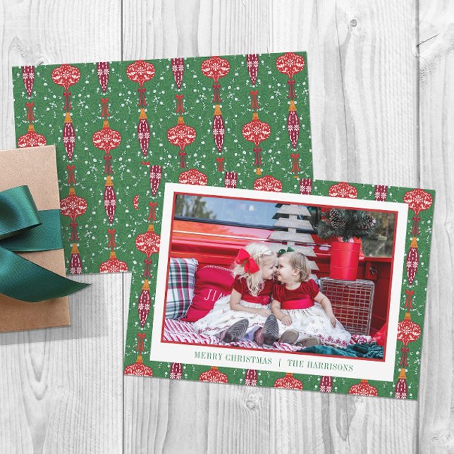 Festividad del patrón de adornos de Navidad (Subido por el creador)