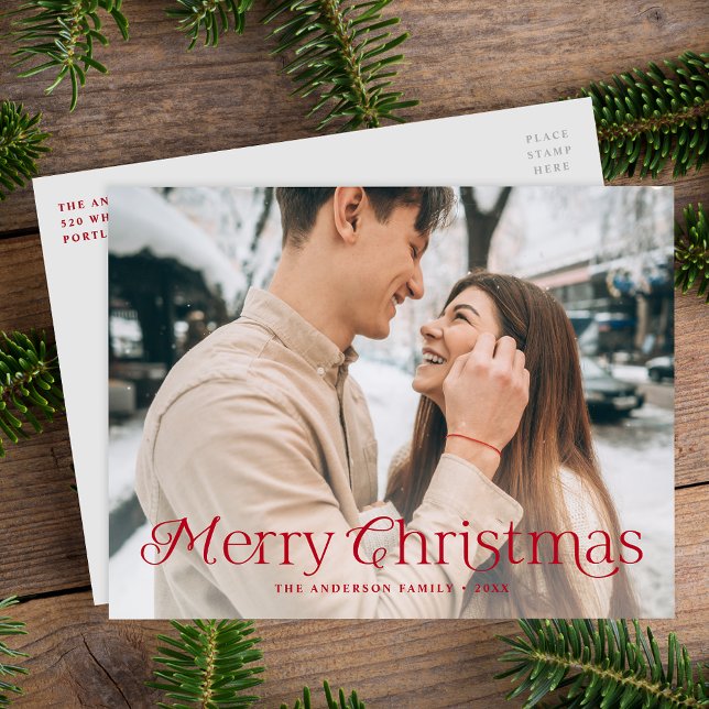 Festividad Elegancia Rojo Feliz Navidad (Subido por el creador)