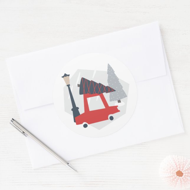 Festividad en el Pegatina de feriado de Navidades  (Sobre)