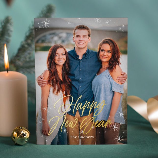 Festividad enciende tarjeta de foto de Año Nuevo F (Subido por el creador)