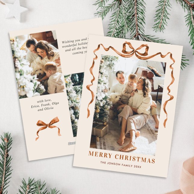 Festividad Feliz Navidad Boho Bow Ribbon 3 Foto (Subido por el creador)