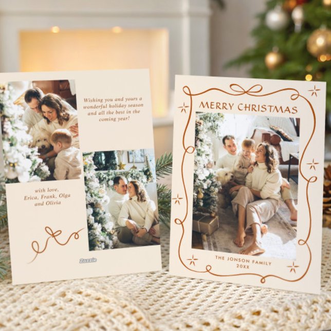 Festividad Feliz Navidad Boho Bow Ribbon 3 Foto (Subido por el creador)