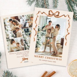 Festividad Feliz Navidad Boho Bow Ribbon 5 Foto