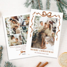 Festividad Feliz Navidad Boho Bow Ribbon 5 Foto