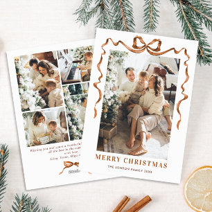 Festividad Feliz Navidad Boho Bow Ribbon 5 Foto