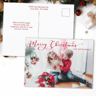 Festividad Feliz Navidad Caligrafía Fotografía