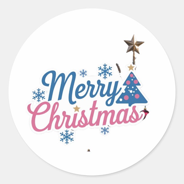 Festividad Feliz Pegatina de Navidad - Pegatinas r (Anverso)