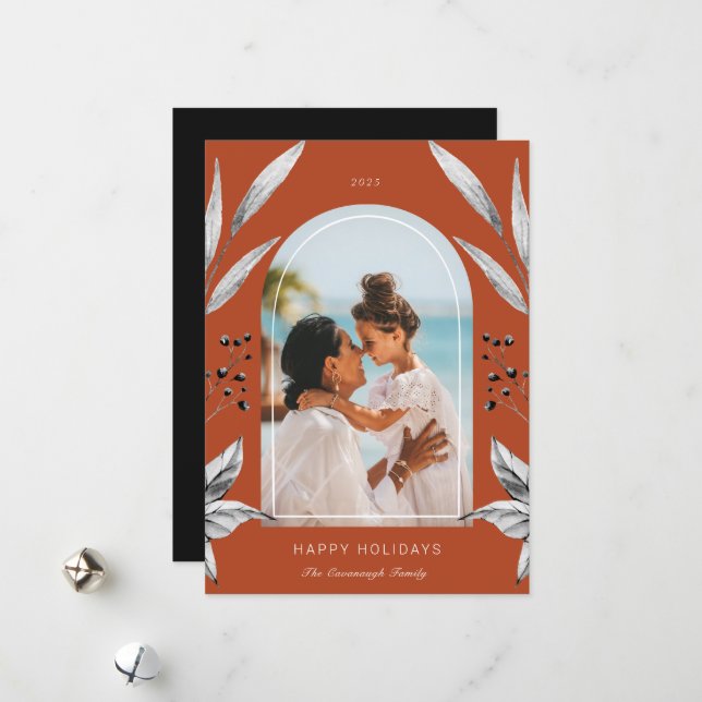 Festividad Foliage Arch Foto Tarjeta de vacaciones (Anverso/Reverso In Situ)