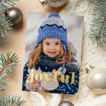 Festividad fotográfica moderna "alegre"<br><div class="desc">Navidades de fotos con sangre completa saludando tarjetas.</div>