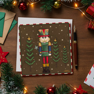 Festividad Fun Nutcracker Cute Navidades tarjeta d