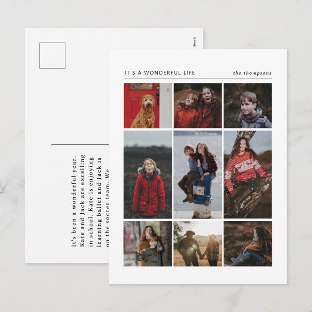 Festividad maravillosa tarjeta postal de vacacione (Anverso / Reverso)