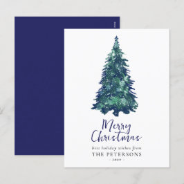 Festividad moderna árbol de Navidad azul y nevado