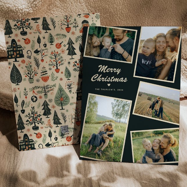 Festividad moderna de Feliz Navidad 5 Tarjeta de f (Subido por el creador)