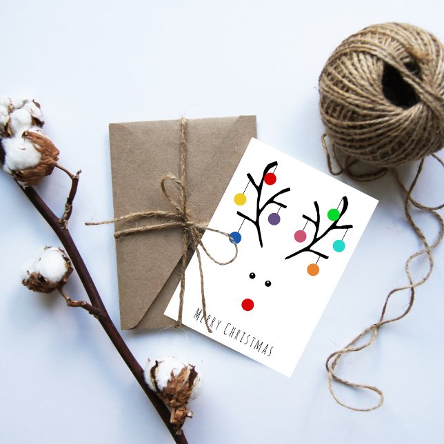 Festividad moderna Tarjeta de Navidades de renos c (Subido por el creador)