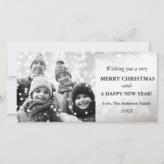 Festividad navidad Saludo a la tarjeta de fotos de (Anverso)