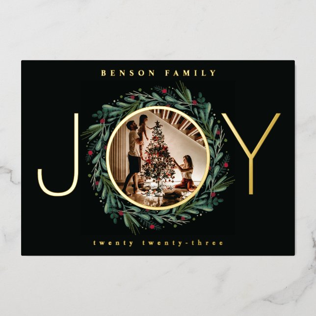 Festividad Navidades de JOY Wreath deja Berries (Anverso)