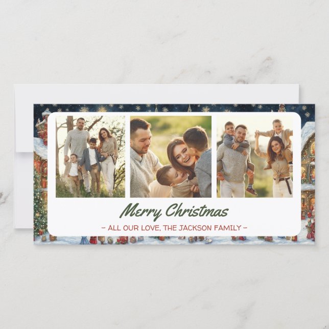 Festividad Navidades de la aldea Tarjeta de saludo (Anverso)