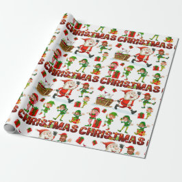 Festividad Navidades graciosos Elf Holiday Papel e
