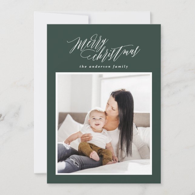 Festividad navideña una tarjeta de foto (Anverso)