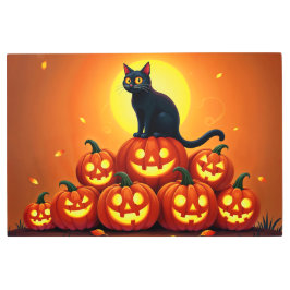 Festividad otoño arte Halloween negro amigo felino