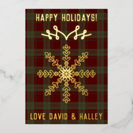 Festividad Red Green Tartán Navidades audaces de c