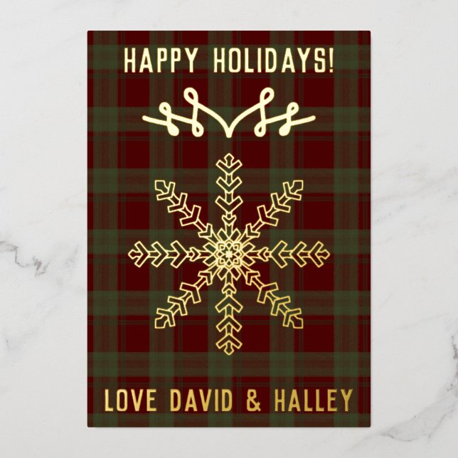 Festividad Red Green Tartán Navidades audaces de c (Anverso)