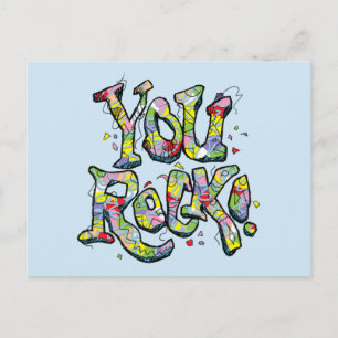Festividad: "¡Rock!" Tarjeta postal