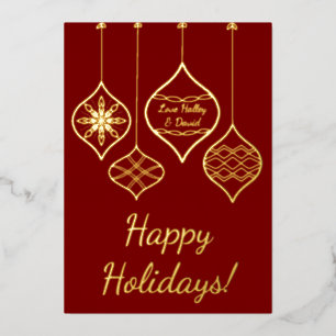 Festividad simple Red Gold Bauble Navidades person