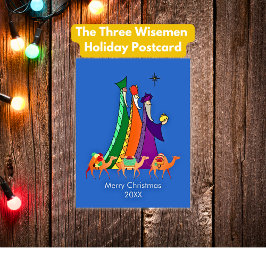 Festividad Tres Wisemen Star Feliz Tarjeta de Navi